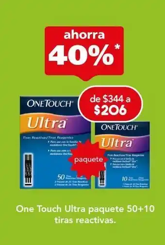 Farmacia San Pablo One touch ultra tiras reactivas 60 pieza oferta