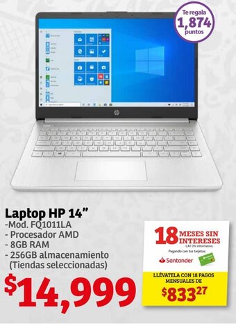 Soriana Híper HP Laptop 14" oferta