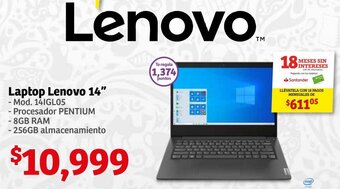 Soriana Híper Lenovo Laptop 14" oferta