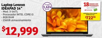 Soriana Híper Lenovo Laptop Ideapad 14" oferta