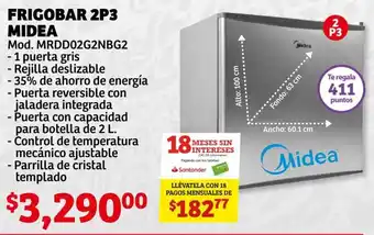 Soriana Híper Midea Frigobar 2P3 oferta