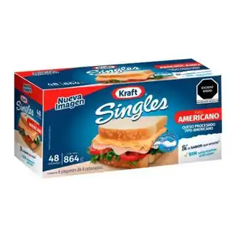 Sam's Club Queso tipo americano kraft singles 6 paquetes con 8 rebanadas c/u oferta