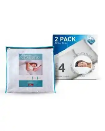 Super Colchones Combo sabanas ensueño + almohadas 2 pack spring air oferta