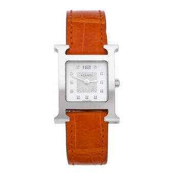 Nacional Monte de Piedad Reloj hermés para dama en acero inoxidable correa piel. oferta