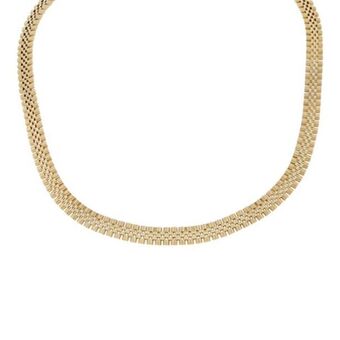 Nacional Monte de Piedad Gargantilla eslabón articulado en oro amarillo 14 kilates. oferta