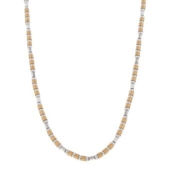 Nacional Monte de Piedad Gargantilla eslabón combinado en oro dos tonos 14 kilates. oferta