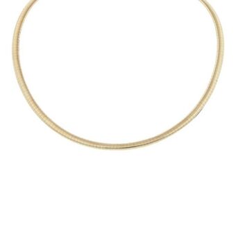 Nacional Monte de Piedad Gargantilla eslabón panza de víbora en oro amarillo 14 kilates. oferta