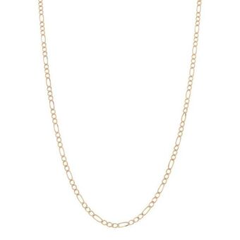 Nacional Monte de Piedad Gargantilla de tres eslabones por uno platinados en oro amarillo 14 kilates. oferta