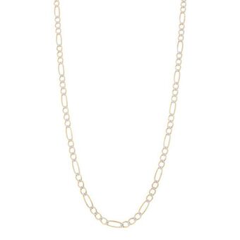 Nacional Monte de Piedad Collar de tres eslabones por uno platinados en oro amarillo 14 kilates. oferta