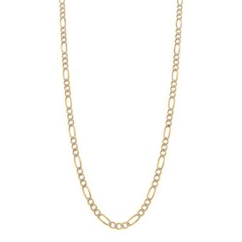 Nacional Monte de Piedad Collar de tres eslabones por uno platinados en oro amarillo 14 kilates. oferta