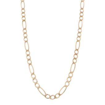 Nacional Monte de Piedad Collar de tres eslabones por uno en oro amarillo 14 kilates. oferta