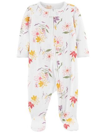 Carter's Mameluco de algodón con cremallera bidireccional de diseño floral carter's oferta