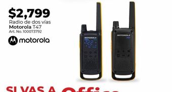Office Depot Radio de dos vías motorola oferta