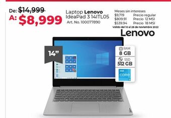 Office Depot Laptop lenovo oferta