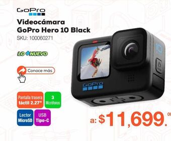 RadioShack Videocámara gopro hero 10 black / negro oferta