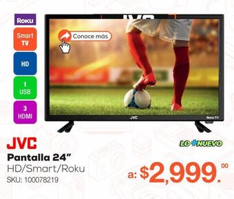 RadioShack Pantalla jvc roku si24r / 24 pulgadas / hd / smart tv oferta