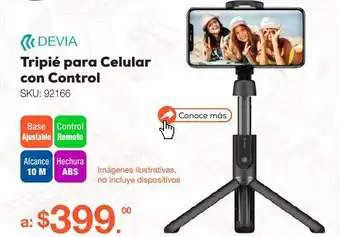 RadioShack Tripié para celular con control bluetooth devia tripostand / negro oferta