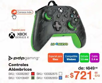 RadioShack Control alámbrico pdp gaming carbón / xbox serie x / negro oferta