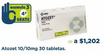 Farmacia San Pablo Atozet 10/10mg 30 tabletas. oferta