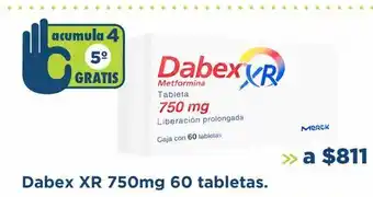 Farmacia San Pablo Dabex xr 750mg 60 tabletas oferta