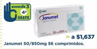 Farmacia San Pablo Janumet 50/850mg 56 comprimidos. oferta