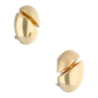 Nacional Monte de Piedad Aretes diseño especial en oro amarillo 14 kilates. oferta