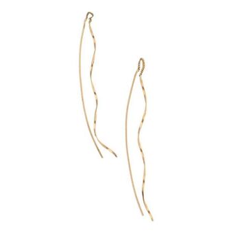 Nacional Monte de Piedad Aretes articulados en oro amarillo 14 kilates. oferta