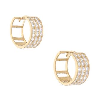 Nacional Monte de Piedad Arracadas articuladas con sintéticos en oro amarillo 14 kilates. oferta