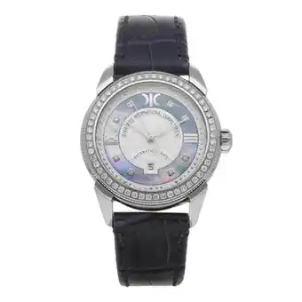 Reloj diamonds international corporation para dama en acero inoxidable correa piel.