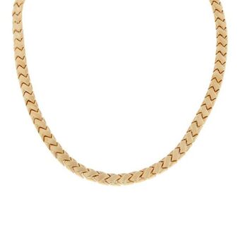 Nacional Monte de Piedad Gargantilla eslabón articulado en oro amarillo 14 kilates. oferta