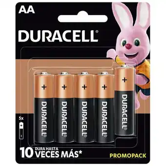 Pila alcalina aa 5 pzas duracell