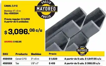 Sodimac Homecenter Canal c.p.s oferta