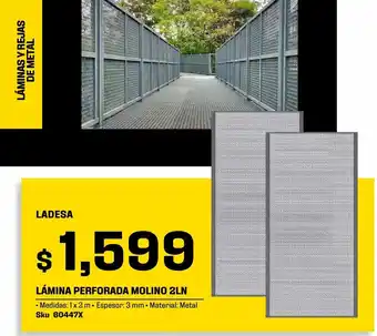 Sodimac Homecenter Lámina perforada molino 2ln oferta
