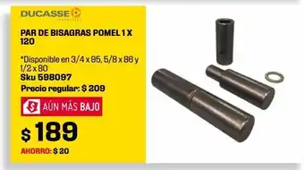 Par de bisagras pomel 1 x 120