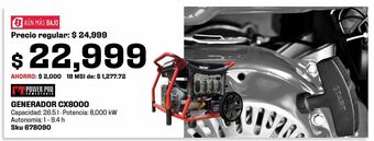 Sodimac Homecenter Generador cx8000 oferta
