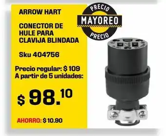 Conector de hule para clavija blindada