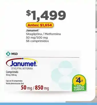 Janumet 50mg/500mg 56 comprimidos
