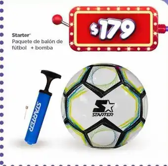 Paquete de balón de fútbol + bomba