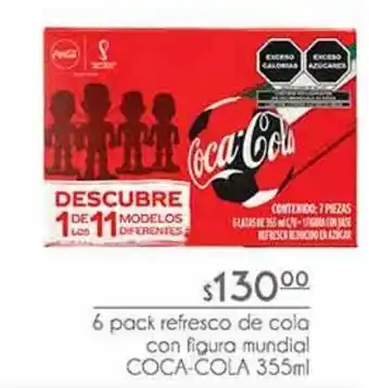 Fresko 6 pack refresco de cola con figura mundial coca cola 355ml oferta