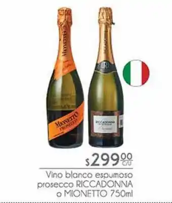 Fresko Vino blanco espumoso prosecco riccadonna o mionetto 750ml oferta
