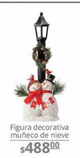 Figura decorativa muñeco de nieve