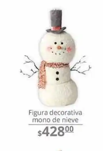 La Comer Figura decorativa mono de nieve oferta