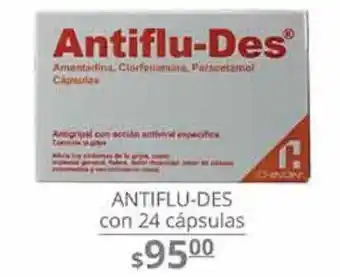 Antiflu-des amadantina, clorfenamina, paracetamol 24 caps