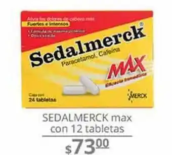 Sedalmerck max con 12 tabs