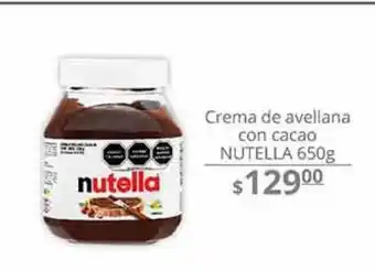Crema de avellanas con cacao nutella 650g