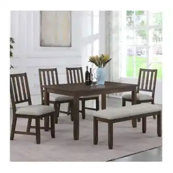 Sam's Club Comedor con banco member's mark de 6 pzas oferta