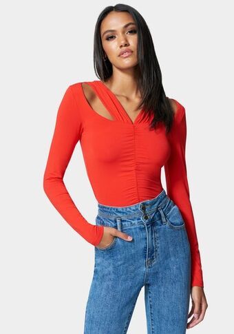 Bebe Cut out ruched top oferta
