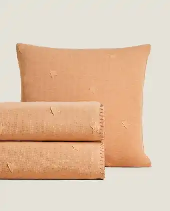 ZARA HOME Colcha fleece jacquard estrella oferta
