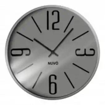Reloj de pared marco de cromo 37.8 cm diámetro nuvo