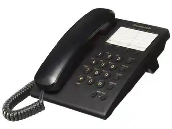 Teléfono panasonic kx-ts550meb analógico de 100 entradas. color negro.